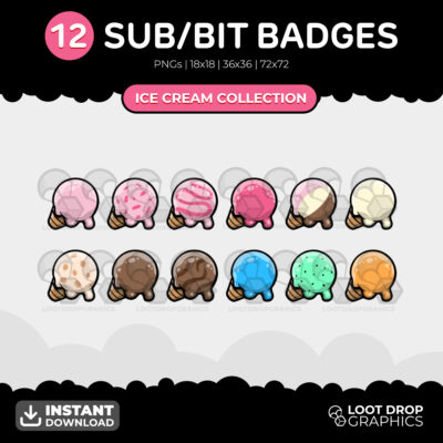 Ice Cream Subscriber Badges