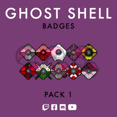 Destiny Ghost Shell Badges Pack 1