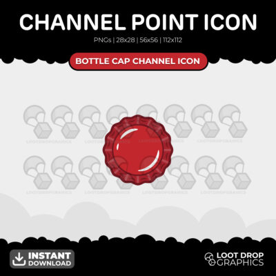 Red Bottle Cap Channel Point Icon for Twitch