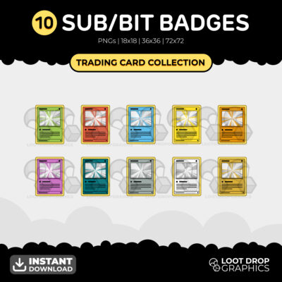 Pokemon Trading Card subscriber badges for Twitch, YouTube and Discord
